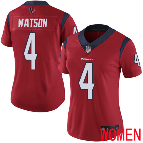 Houston Texans Limited Red Women Deshaun Watson Alternate Jersey NFL Football #4 Vapor Untouchable->youth nfl jersey->Youth Jersey